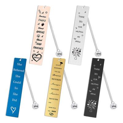 2024 Teacher's Day Engraved Round Pendant Bookmark - Student & Teacher Souvenir Gift