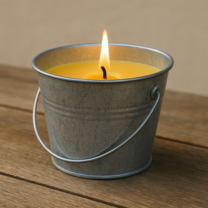 Outdoor Repellent Pack 4 Citronella Candles with Metal Bucket – 12h Duration