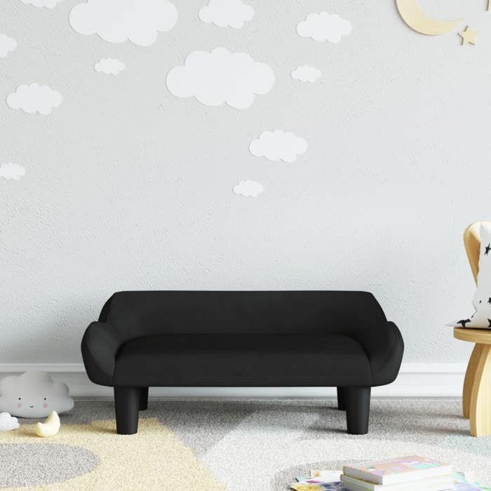 VidaXL Children's Sofa Black 70x40x24 Cm Velvet, Mini Sofa, Mini Sofa Chair, Mini Sofa for Children, Sofa of 3196353