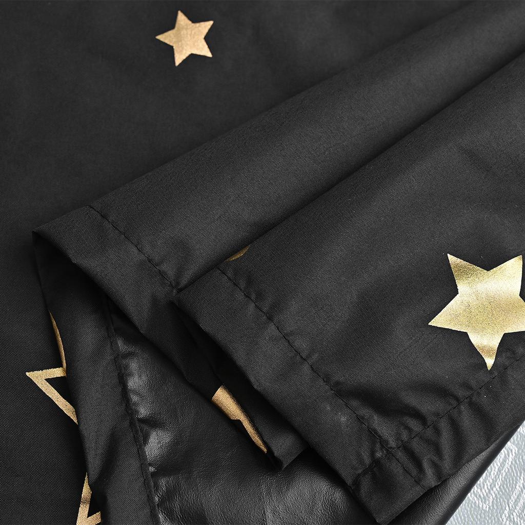 1Pc Modern 100% Blackout Curtain Grommet Top   Big Star And Moon Pattern Window Curtains For Living Room Bedroom   Home Decor
