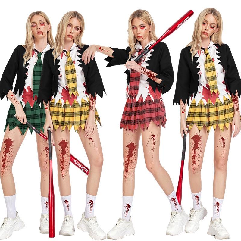 Unisex Vampir-Schüler-Outfit Perfekt für Spiel Anime Rollenspiel