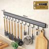 Space-Saving Kitchen Wall Rack: Punch-Free Aluminum Multi-Function Storage Hooks