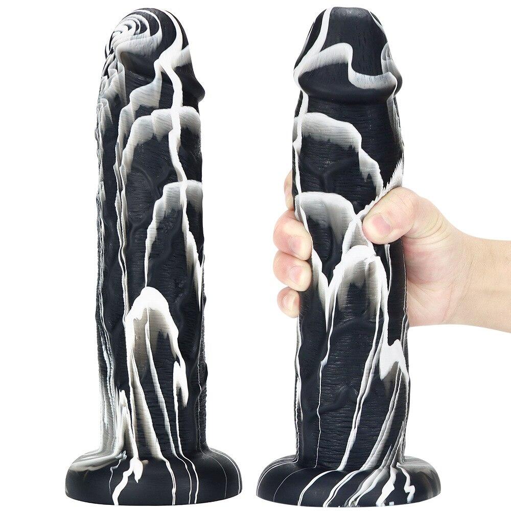 27CM Horse Monster Dildo Large Thrusting Penis Anal Plug Adult Sex Toy Fisting BDSM Big Black Dick Soft Realistic Vibrator