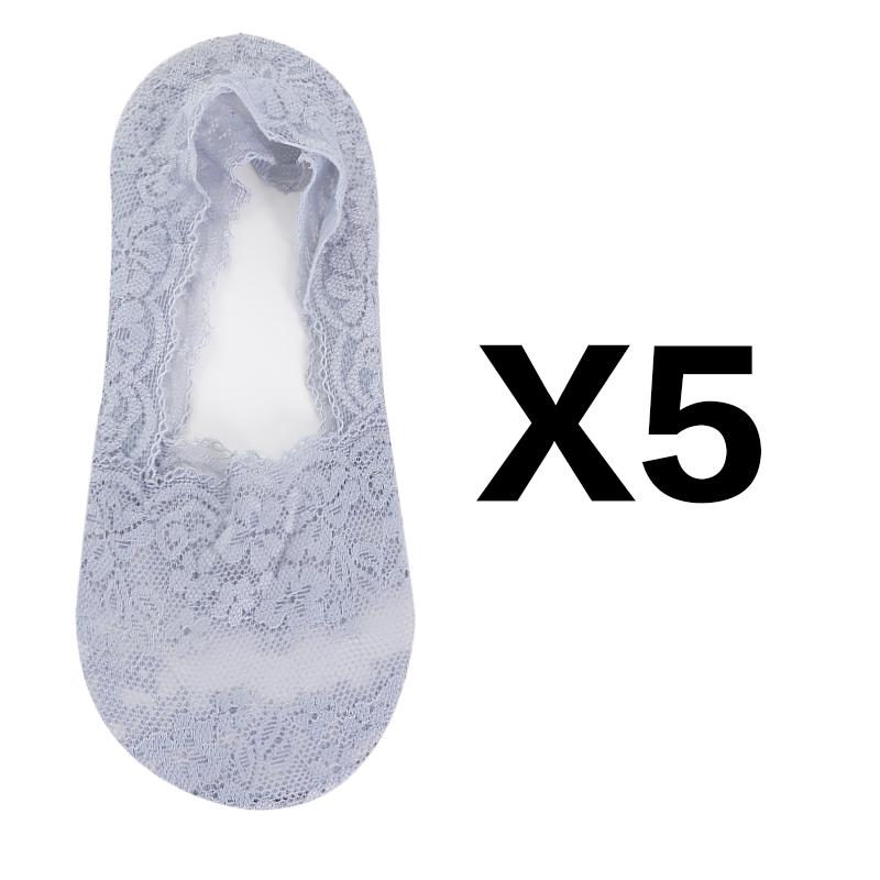

5 пар летних женских носков, нескользящие дышащие кружевные невидимые носки, сексуальные нескользящие крутые тонкие носки, модные носки EUR35-39