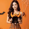 Elastic Pumpkin Headband Plush Halloween Head Hoop Spooky Headwear  Theme Party
