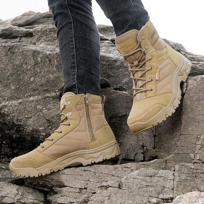 Large Size Combat Boots Men's High Top Hiking Boots Special Department Desert Boots Men's Outdoor Field Boots Men's