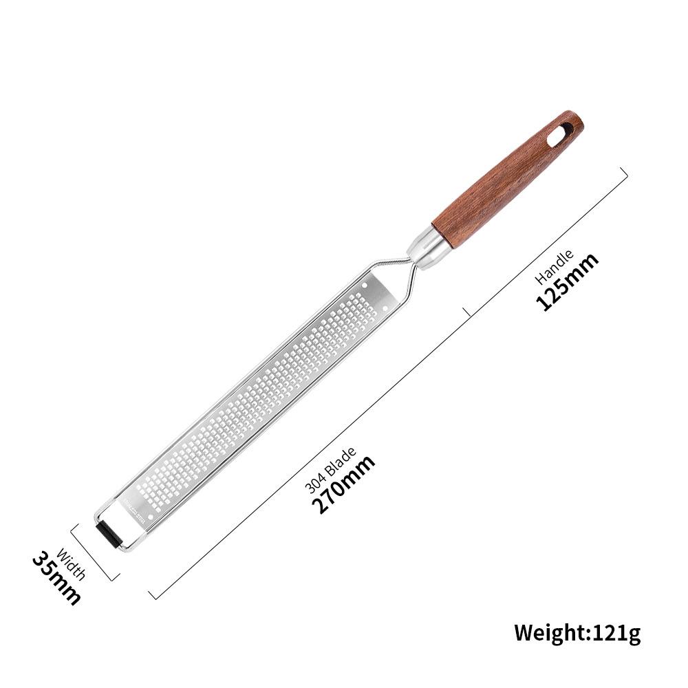 Leeseph struhadlo na sýr s dřevěnou rukojetí, struhadlo na zeleninu z nerezové oceli, víceúčelový kuchyňský drtič potravin na čokoládové máslo