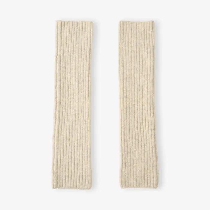Soft Wool Knit Leg Warmer - Oatmeal