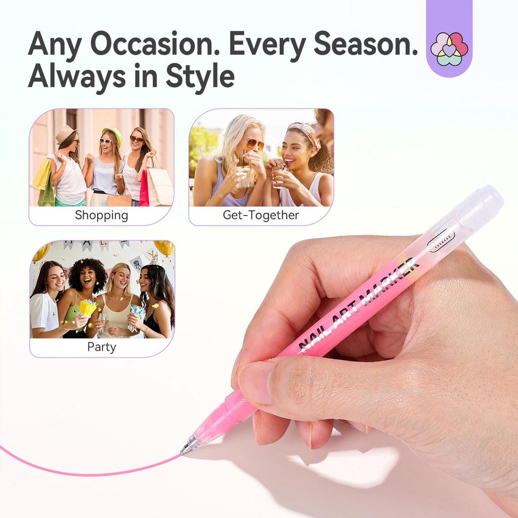 SAVILAND 3D Nail Art Pens Gel Nail 10 Nail 3D Acrylic Nail DIY Nail Design Fine Manicure Perfect for Beginners in Detailed Nail Art 12pcs Brush,