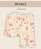 Girls' Cotton Kimono Pajama Set - Long-Sleeve Cardigan & Trousers with Cute Cartoon Design for Spring and Autumn