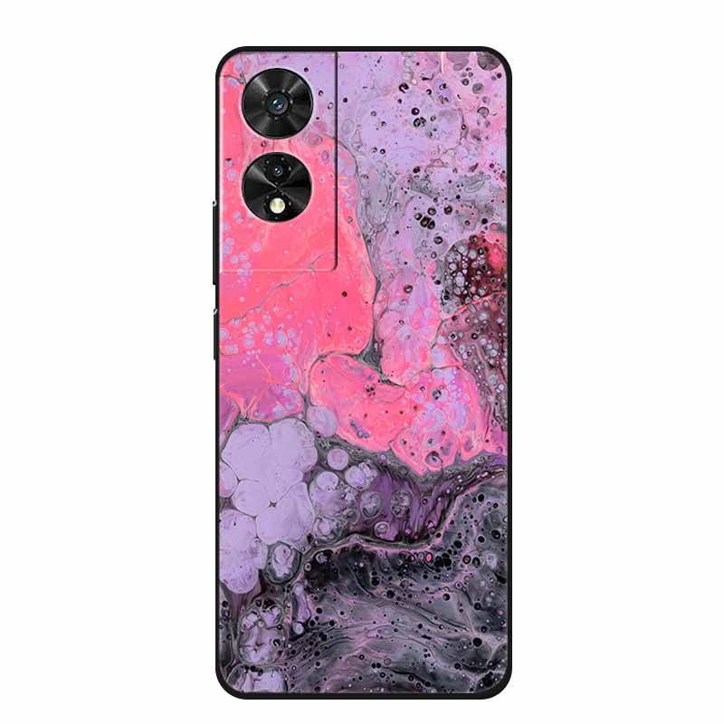 For TCL 505 Case Cartoon Pattern Black Silicone Luxury Phone Cases for TCL 505 Shockproof Soft Covers for TCL 505 TPU Funda Capa