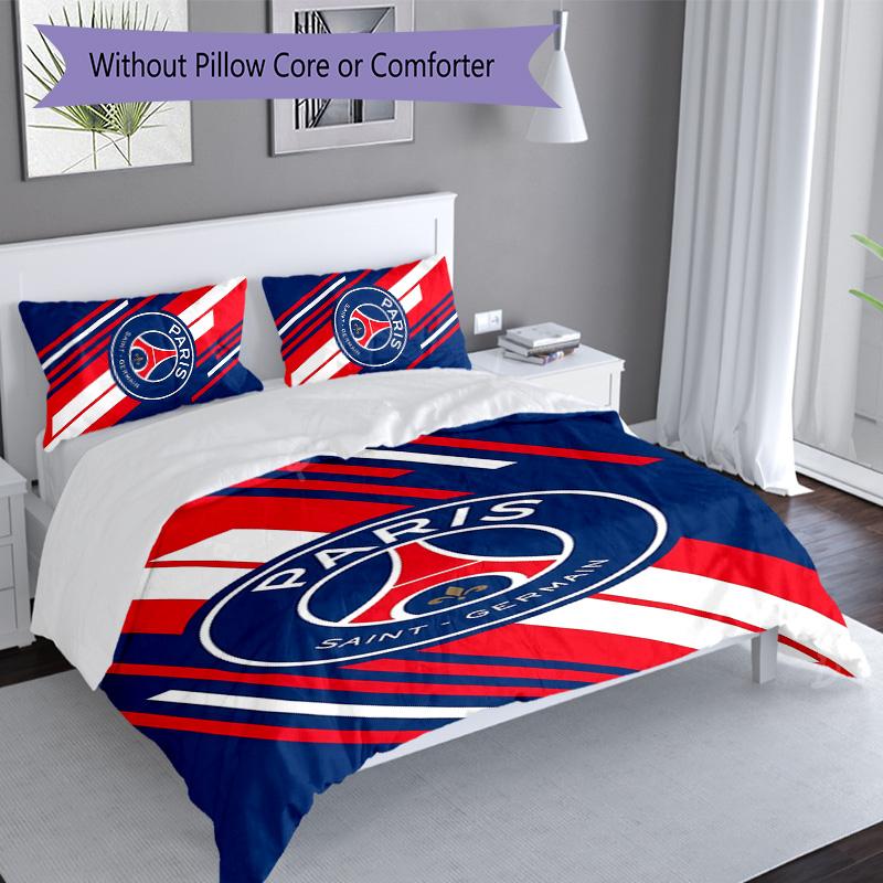 Set di biancheria da letto con motivo logo FC Bayern Monaco da 3 pezzi, set copripiumino include copripiumino e federe, decorazione perfetta per la camera da letto in ogni stagione e regalo
