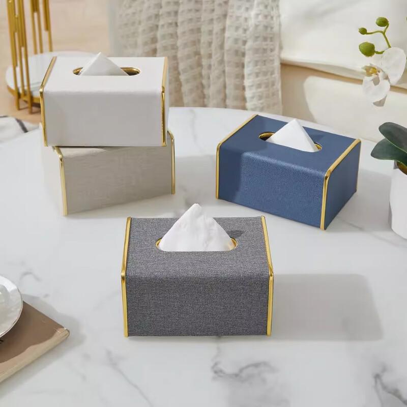 Yisanwei Leather Desktop Tissue Box