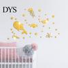 Children Bedroom Wall Decor Accessories 1 Set Marine Life Decals, Acrylic Mirror Fish Conch Stickers, Modern Texture Stickers Waterproof Self-Adhesive