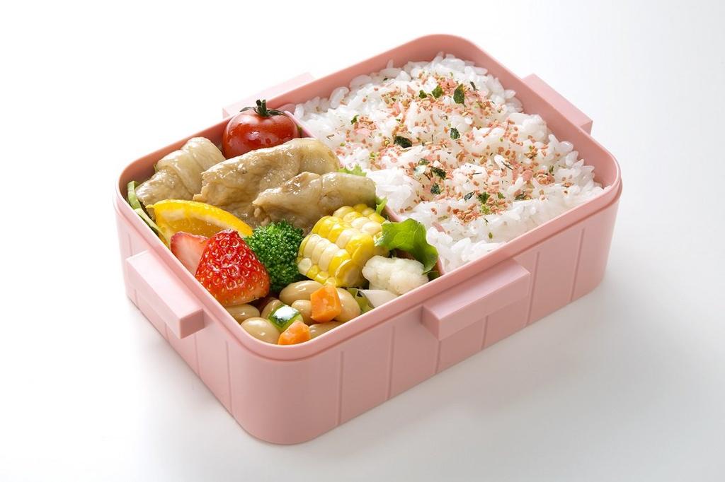 Skater Brotdose mit Verschluss 1 Etage 650 ml Antibakterielle Behandlung Hergestellt in Japan Neugieriger George ZOO YZFL7AG 4-Punkt