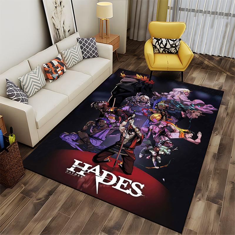 Hades Game Character Collage suitable as a non-slip mat for the living room or bedroom sofa