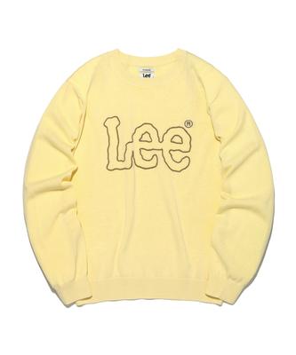 LEE Big Twitch Logo Linen Blend Knit Lemon