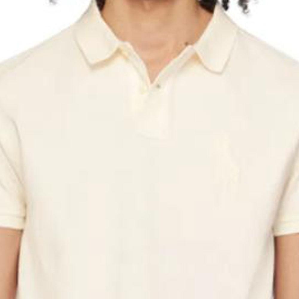 Polo Ralph Lauren Solid Color Polo Collar Pullover Straight Fit Short Sleeve Polo Shirt Men Tops White 710938137-004