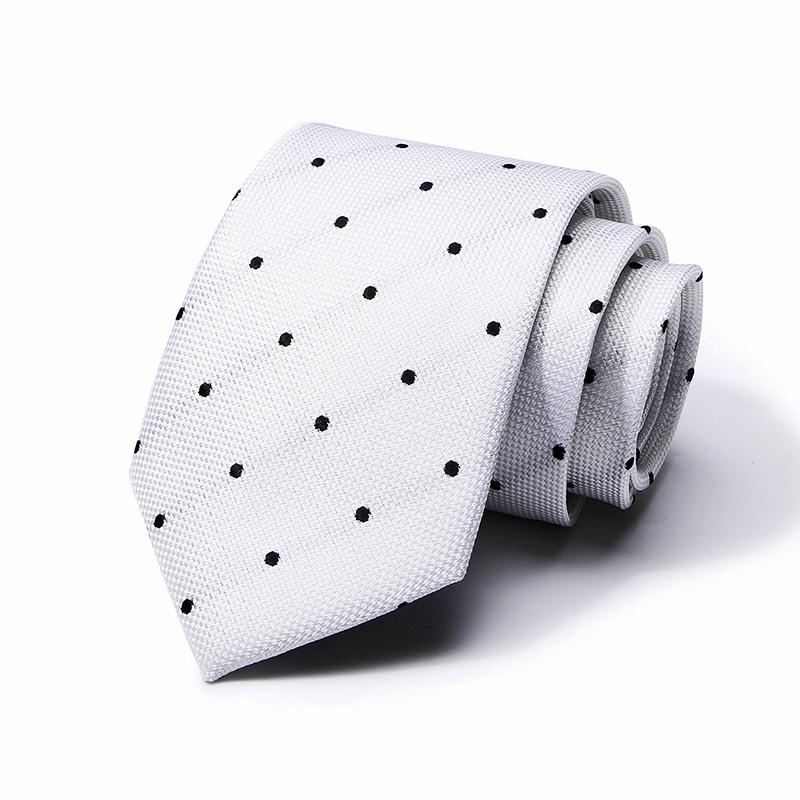 Tie Tie Polyester Silk Tie 8Cm Business Men'S Dress Wedding Studio Tie