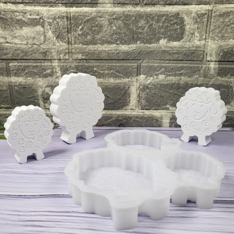 Sheep Animal Silicone Molds for Candle Soap Candy Chocolate Molds Cement Gypsum Silicone Molds for Home Decoration