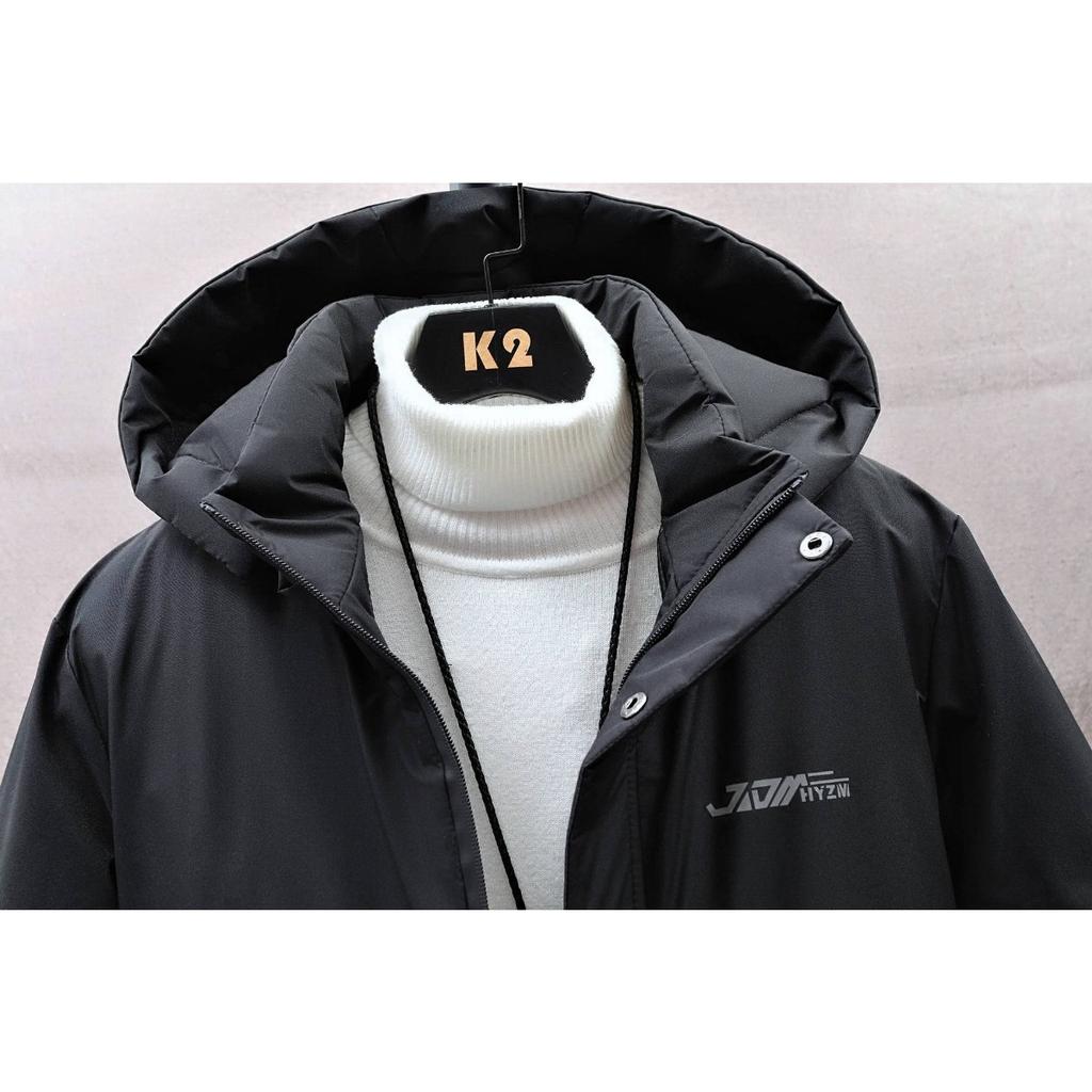 Men's New Cotton and Thickened Removable Hooded Autumn and Winter Warm Jacket