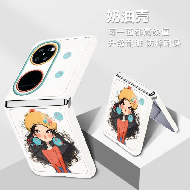 Applicable to Huawei Pocket2 mobile phone case novaflip folding machine Honor's new oppo transparent makeup bracket
