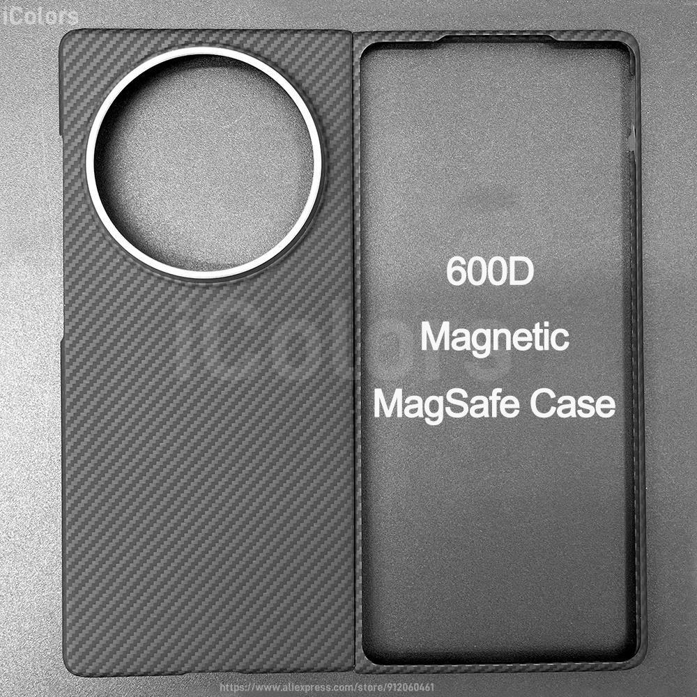 For Vivo X Fold 5 Aramid Carbon Fiber Case Kevlar Cover Ultra Thin Lightweight Armor Protective Cover Slim Durable Sturdy