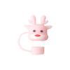10mm Christmas Silicone Straw Sleeve Party Decor Cup Accessories Spill Proof Stopper Drinking Straw Cap Leak Stopper Xmas Gift