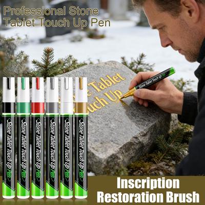 Tombstone Marker Pen Restore Faded Grave Inscriptions Permanent Paint Marker Waterproof Ink Stone Restoration Refurbishment