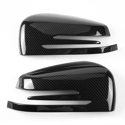 1 Pair Car Auto Carbon Fiber Side Rearview Mirror Cap Cover Trim for Mercedes Benz A B C E S CLA GLK GLA Class