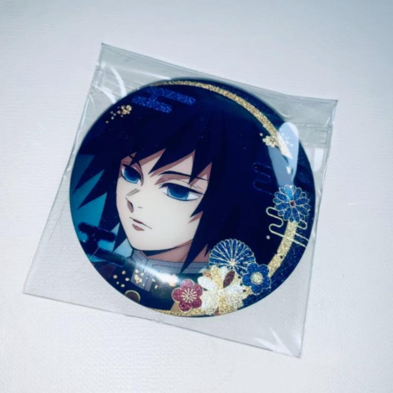 Demon Slayer Laser Brooch Tomioka Giyuu Anime Action Figure Figural Clothing Backpack Pin Decoration Cute Boy Christmas Gifts