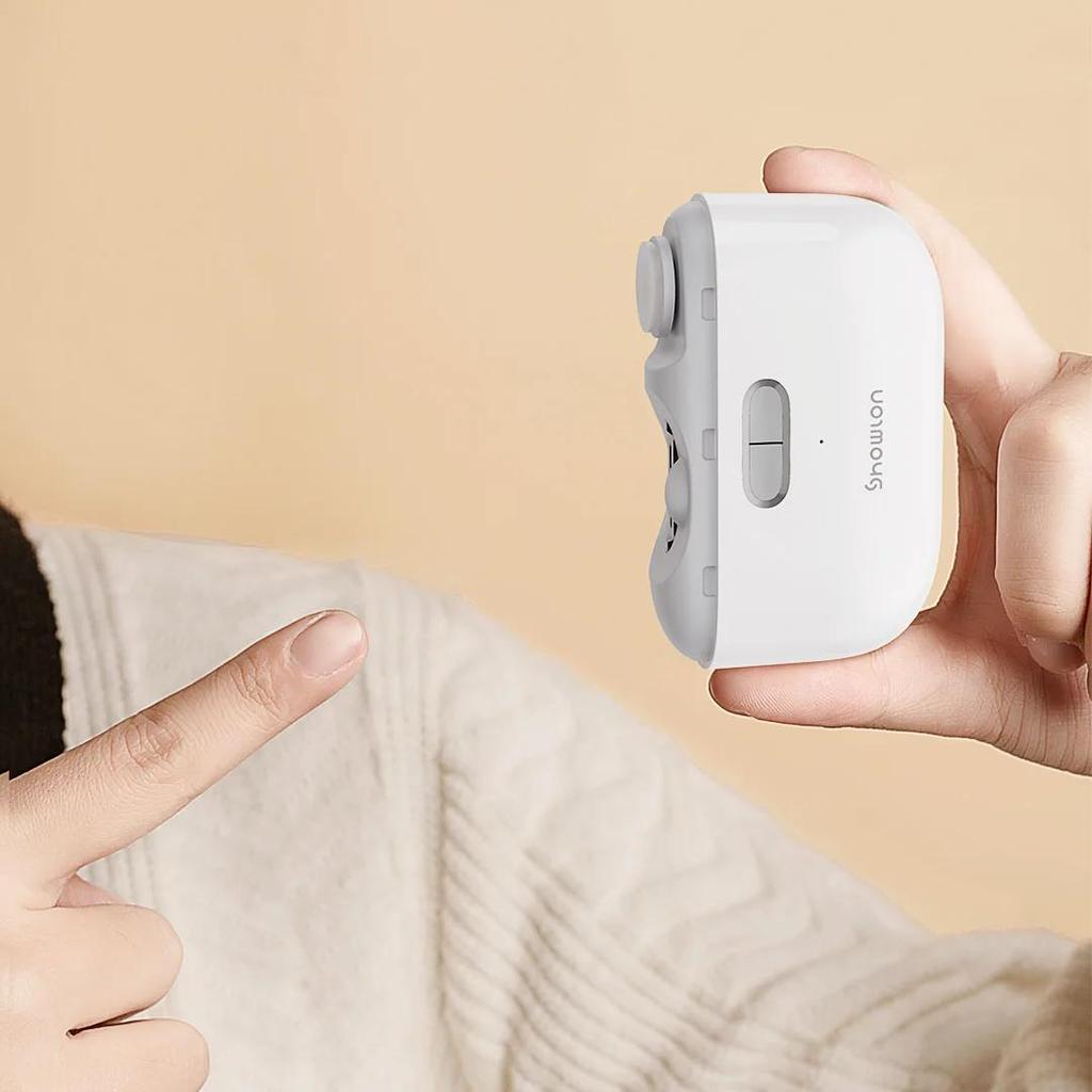 Xiaomi Showlon Electric Polishing Nail Clippers Automatic Nail Cutter Trimmer Lighting Safe and Convenient For Elder People/Baby