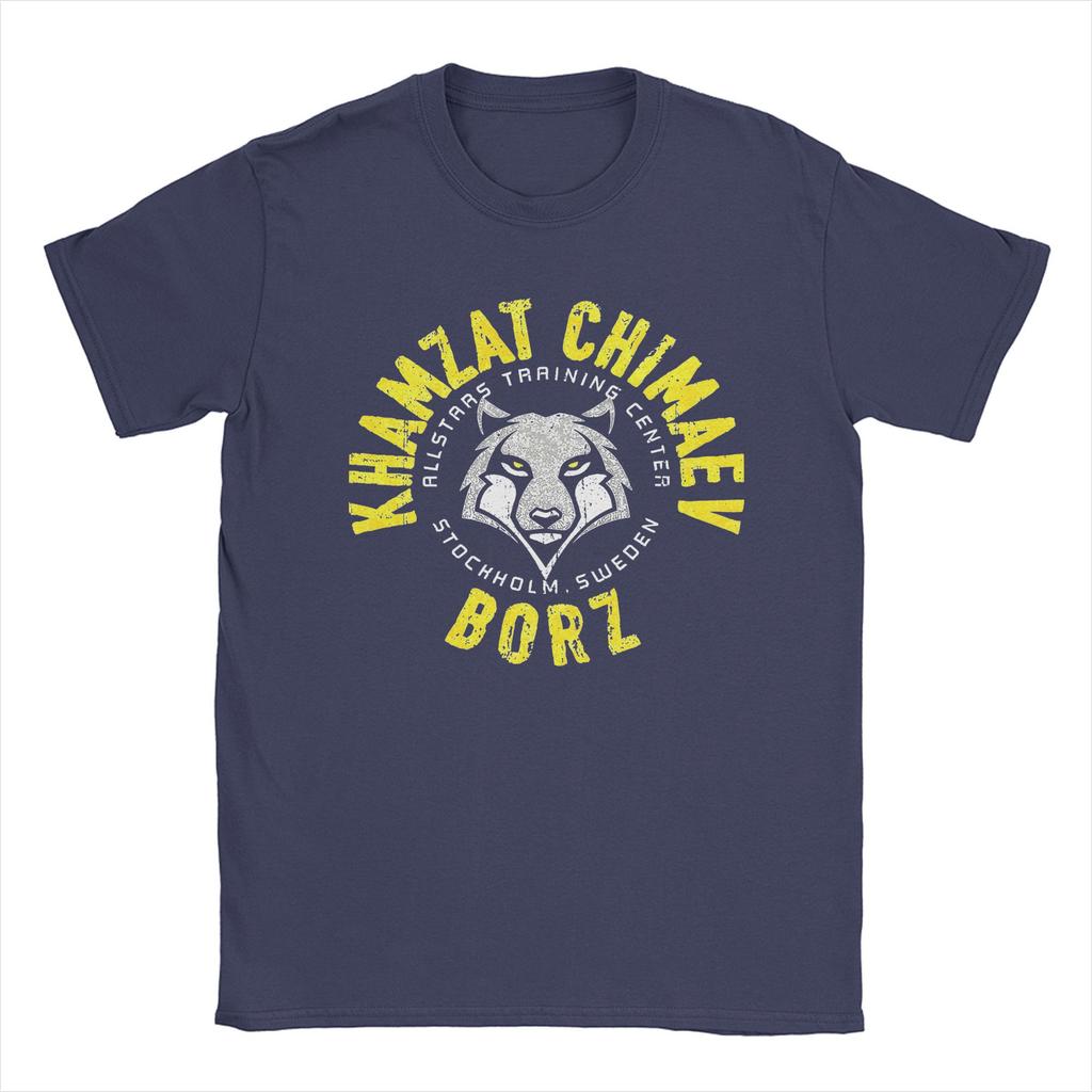 Hipster Wolf König Khamzat Chimaev Kampf-T-Shirts Herren Baumwoll-T-Shirt Tschetschenien Boxen Kurzarm T-Shirt 5XL Merchandise