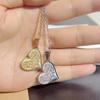 A Stylish and Simple Stainless Steel Heart-shaped Pendant Necklace Suitable for Men and Women To Wear As a Daily Gift