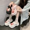 Cute Cartoon Rabbit Hole Shoes Women's Outer Wear 2025 Spring and Summer Thick-soled Versatile Non-slip Beach Bag Head Sandals
