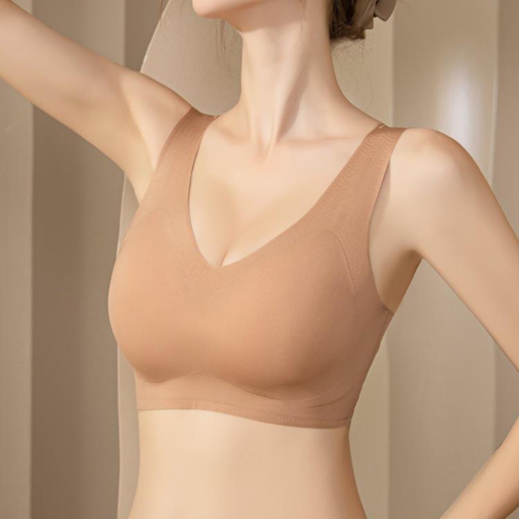 

Мягкое бесшовное нижнее белье без стального кольца. Удобный большой бюстгальтер. Дышащая фиксированная чашка. M зелёный