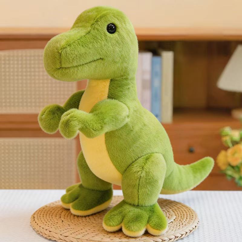 Die neueste grüne Dinosaurier-Serie Figurenkissen Kawaii Plüschtierpuppe, Cartoon, niedliches Geschenk, Puppe für Kindergeburtstagsgeschenke