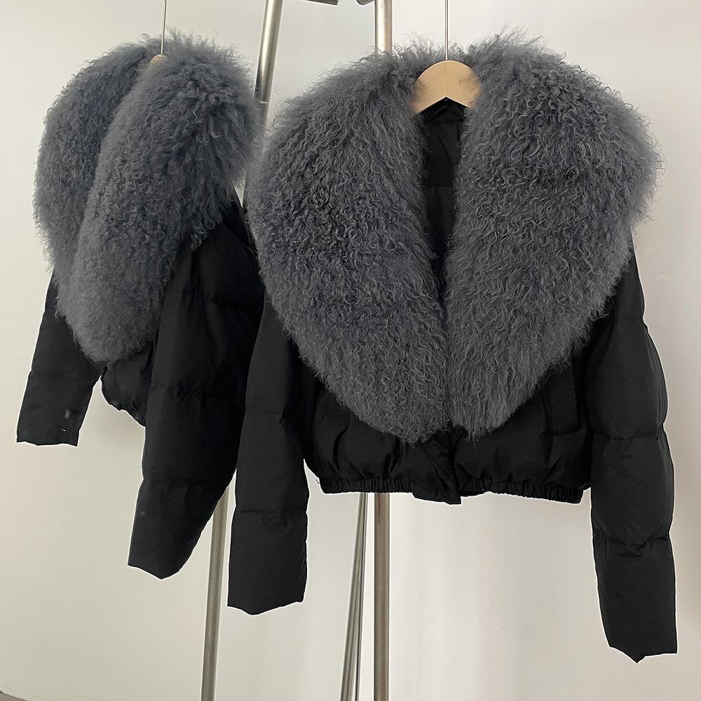 Winter new women's short down jacket women's high-end white duck down fashion warm down jacket women