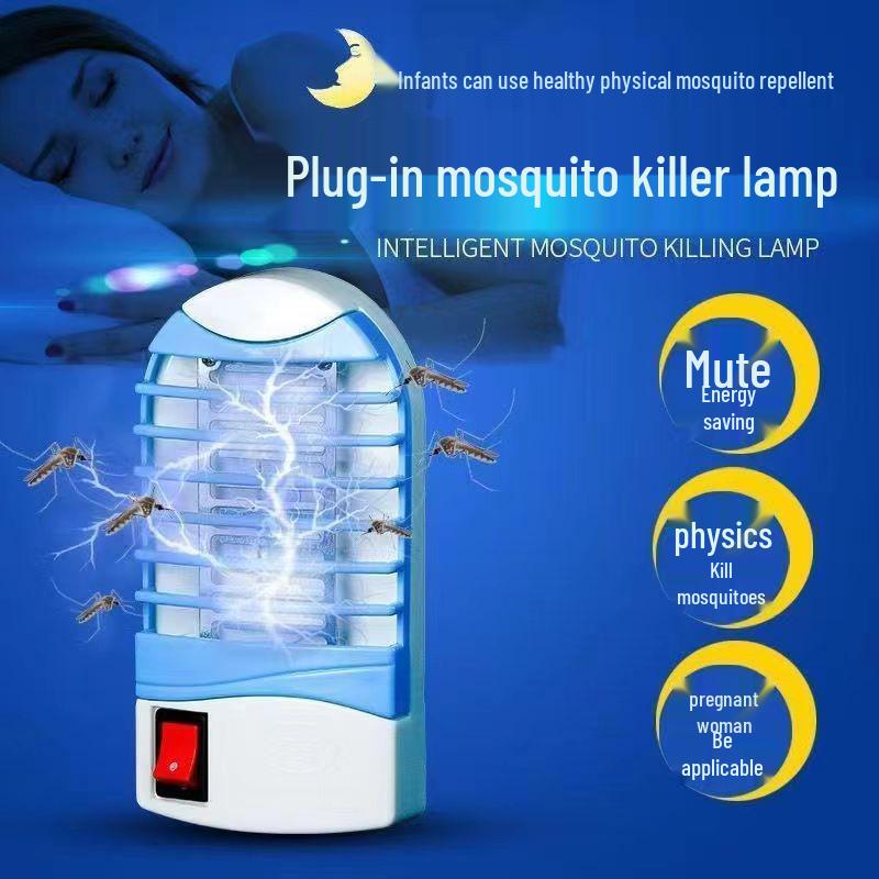 Electric Shock Fly & Mosquito Killer Lamp for Home & Bedroom, Plug-In Mini