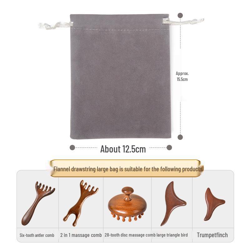 Sandalwood Wide-Tooth Massage Comb for Thick, Long Hair – Anti-Static & Coarse Teeth