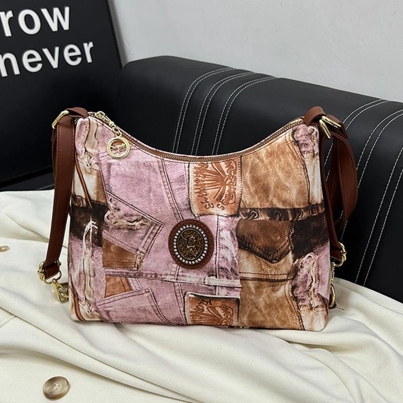 Новые модные женские сумки большой емкости сумки через плечо решетчатые сумки на молнии — фото 8