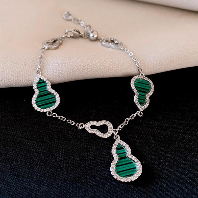 Elegant Zircon Gourd Patchwork Bracelet - Versatile Light Luxury Accessory