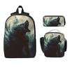 Wolfman Werewolf Curse Of The Night Moon 6 Backpack BookBag School Bag Laptop Shoulder Bags 3ps Insulated Lunch Bag Pencil Case