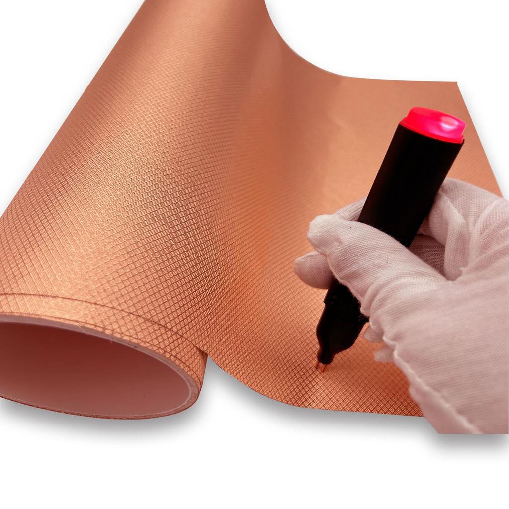 Copper Rhombus Grid RFID/EMF Shielding Fabric for Radiation and GPS Interference Protection
