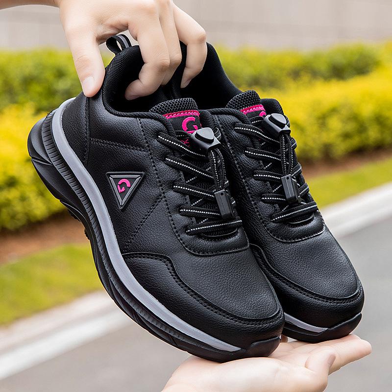 2025 Women's Genuine Leather Waterproof Non-Slip Casual Shoes for Middle-Aged & Elderly