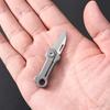 MINI Titanium Alloy Folding Knife Keyhole Can Be Opened 7Cr Steel Blade EDC Portable Keychain Pendant Unpacking Express Gadge