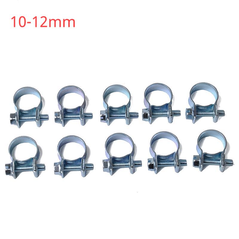 10 ST/Set Bil Bränsleslangklämmor Slangklämmor Set Mini Kolstål Luftslangklämma Diesel Bensinrörklämmor