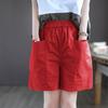 100% Cotton Short Pants Women's Summer Outside Wear High Waist Cover Thighs Show Thin Loose Five Points Casual Wide Leg Pants