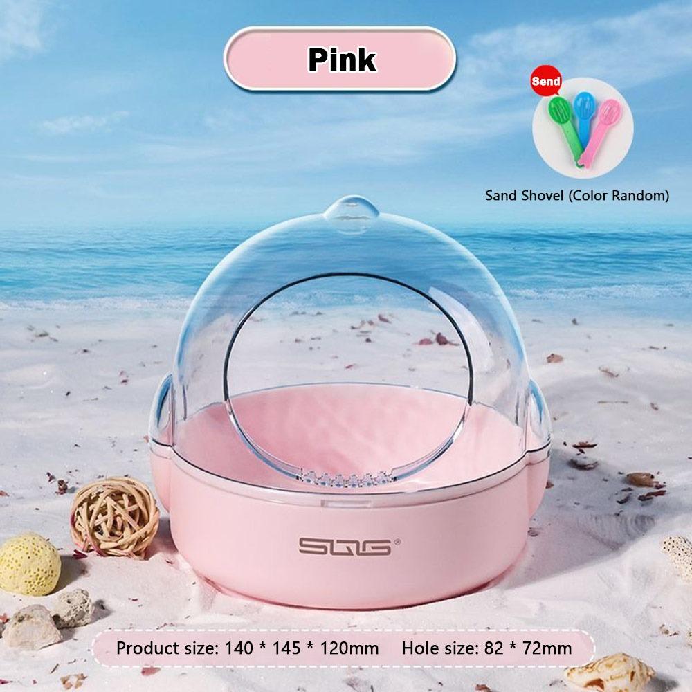 PP Hamster Bathroom Transparent Fully Transparent Toilet Sand Basin Large Size Splash Proof Hamster Urine Sand Basin