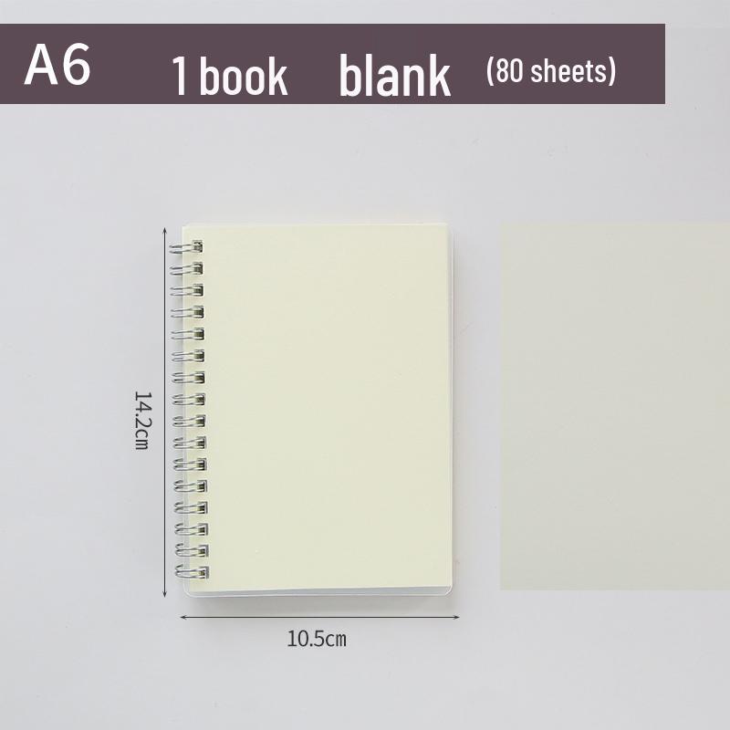 A6 Thickened Loose-leaf Coil Planner Notebook - Lined, Grid, and Blank Pages for College Students
